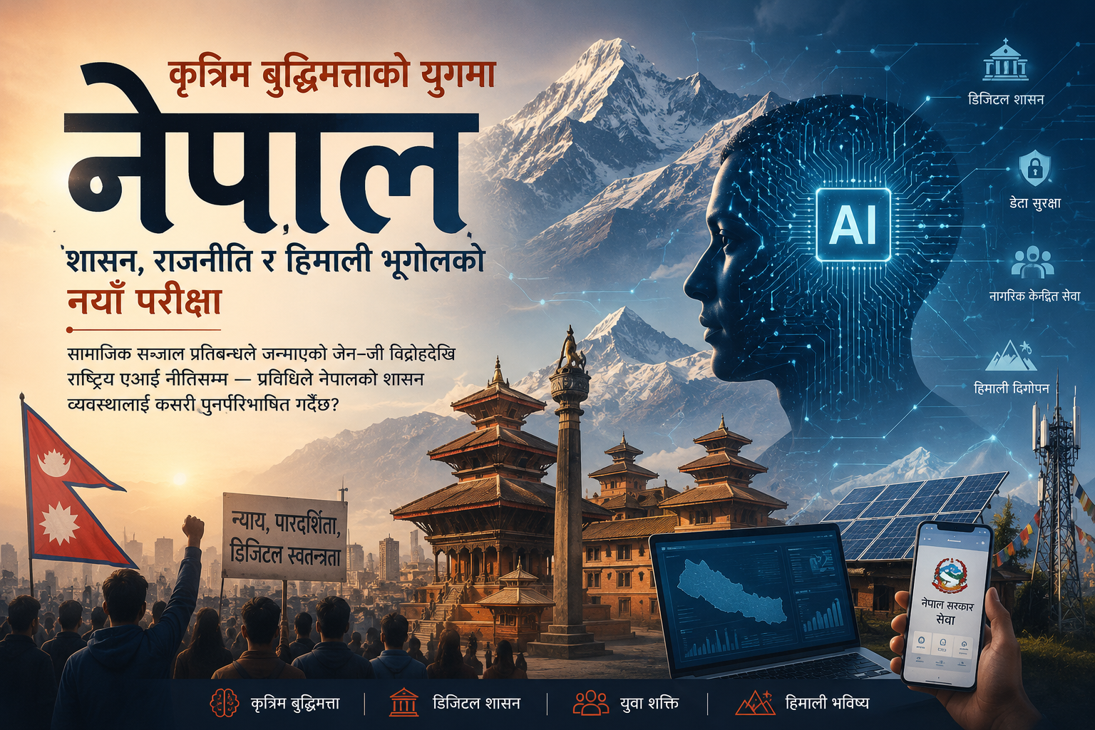 कृत्रिम बुद्धिमत्ताको युगमा नेपाल: शासन, राजनीति र हिमाली भूगोलको नयाँ परीक्षा